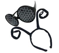 VICASKY Fascia per Chioma con Antenne Insetto Nere e Occhiali da Sole per Festa, Leggera e Comoda e Plastica, per Carnevale e Feste per Ragazze