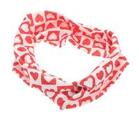 VICASKY Fascia per Chioma Larga Rossa con Stampa a Cuore Incrociato Elastica e Traspirante Lavabile Accessorio Versatile per Yoga Corsa e Feste Autunnali e Invernali