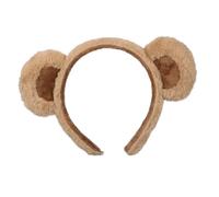 VICASKY fascia per l'orecchio dell'orso banda dell'orso orecchio di orso di pelliccia gruppo musicale rosa peluche fascia annodata per le donne Fascia per da donna tessuto Marrone