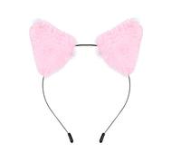 VICASKY fascia per orecchie di volpe spillo fasce per all'orecchio fascia da gatto per ragazze fanny decorazioni falso bande spa leopardo cosplay fascia per orecchie di gatto rosa