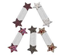 VICASKY Fermagli Per Chioma a Forma Di Stella 5 Pezzi Pettini Laterali in Metallo Invisibili Senza Tracce Accessori Per Chioma Donna Uso Quotidiano e Occasioni Speciali