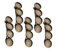 VICASKY Fermagli per Chioma Base Rotonda da 12mm Vintage in Rame Design Elegante Set 5 Pezzi e Superficie Liscia per Decorazione Sicura, per Appuntamenti e Compleanni