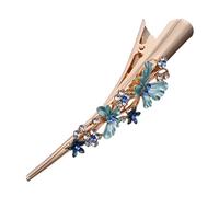 VICASKY Fermaglio a Becco D'anatra in Metallo Motivo a Fiore per Donna Grande Clip per Chioma Elegante per Festival e Uscite Quotidiane