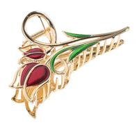 VICASKY fermaglio per a tulipano floreale porta fermagli per artiglio MORSETTO mascella fermagli per acconciature accessorio per per le donne molletta lega D'oro