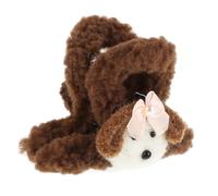 VICASKY Fermaglio per capelli a forma di cucciolo dei cartoni animati, morbidi fermagli per capelli da donna, graziosi fermagli per capelli in pelliccia sintetica, dolce peluche caffè