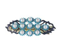 VICASKY Fermaglio per capelli con fiori d'epoca di perle fiore primavera fermaglio per capelli in metallo accessori per donne ragazze