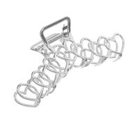 VICASKY Fermaglio per capelli unico a forma di cuore - Grande fermaglio per capelli spessi - Fermagli per capelli minimalisti in argento per le donne - styling dei capelli