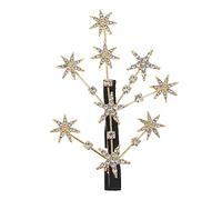 VICASKY Fermaglio Per Chioma a Stella Strass e Rami, Molletta Di Cristallo Dorata Decorativa, Accessorio Elegante Per Matrimoni e Banchetti Donna