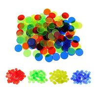 VICASKY Fiches da Bingo Colorate 15 Mm per Giochi Educativi e Conto Matematico, Gettoni in Plastica Abs Resistenti per Ragazzo Ragazza e Feste, Set da 200 Pezzi Marcatori Colore Casuale
