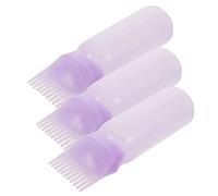 VICASKY Flacone Applicatore a Pettine Per Olio e Tintura Per Chioma Scala Graduata, Bottiglia Per Trattamento Alla Base, Set Da 3 Pezzi