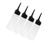 VICASKY Flaconi Applicatori Per Tintura e Bottiglie Di Shampoo Ricaricabili in Plastica 4 Pezzi Punta Angolata Anti-rovesciamento Controllo Preciso Per Parrucchieri Uso Professionale e Domestico