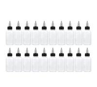 VICASKY Flaconi Erogatori di Plastica Traslucida 75ml 20 Pezzi Bottiglie Comprimibili per Olio Aceto Liquidi Contenitori Ricaricabili Pratici per Cucina e Creatività