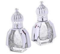 VICASKY Flaconi Roll-on per Oli Essenziali e Profumo da 10ml, Bottiglie a Rullo Portatili in Vetro Spesso Antiurto, Set da 2 Pezzi Chiusura Ermetica per Uso Domestico e Stili multipli