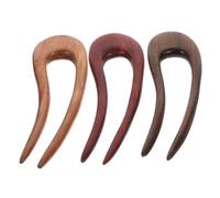 VICASKY Forcine Per Chioma in Legno 3 Pezzi 11,5 Cm Forcina a Forma Di u Accessori Per Chioma Da Donna Decorativa Per Matrimoni e Acconciature Quotidiane