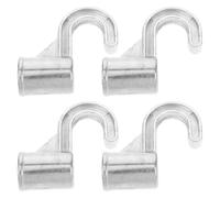 VICASKY Ganci Armadio in Lega di Alluminio, 4 Pezzi, senza Foratura | Supporto Stabile e Uso Pratico, Finitura Argento, Diametro Interno 1,3cm, per Casa e Dormitorio