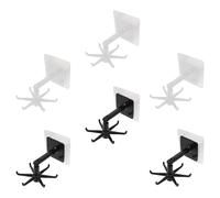 VICASKY Ganci da Parete Rotanti 6 Pezzi Sei Artigli Adesivi in Abs, senza Fori, Design Autoadesivo Facile da Rimuovere, per Cucine e Soggiorni