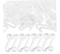 VICASKY Ganci di Collegamento per Grucce in Plastica Trasparenti 30 Pezzi, Ganci Appendiabiti a Cascata Salvaspazio Impilabili per Armadio, Organizer per Abbigliamento Domestico