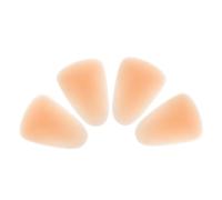 VICASKY Ginocchiere Pattinaggio Silicone Beige Set 4 Pezzi M, Protezione Ginocchio Riutilizzabile per Pattinaggio Ghiaccio, Snowboard e Hockey, Imbottitura Spessa Ergonomica per Donna