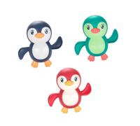 VICASKY Giocattoli da Bagno a Forma di Pinguino, Set 3 Pezzi Galleggianti a Carica Automatica, Giocattoli per Piscina Colorati per Bagnetto e Doccia