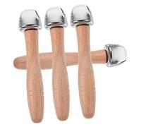 VICASKY Giocattoli in Legno Per Ragazzo Ragazza, Campanelle Sonaglio 4 Pezzi, Strumenti Musicali Per Educazione Precoce e Coordinazione, Per Attività Genitore-figlio