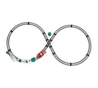 VICASKY Giocattolo del Treno di Natale Elettrico Binari Incastrabili Set Creativo Colorato per Decorazione per Soggiorno Cameretta e Ufficio Materiale Sicuro e Resistente