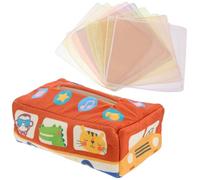 VICASKY Giocattolo educativo precoce, scatola per fazzoletti per bambini, giocattolo per attività prescolare, per bambini, 1 set tema auto