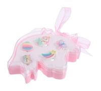 VICASKY Gioielli per bambini 1 scatola anello carino per bambini anelli regalo per bambini decorazioni per le dita dei bambini giocattoli di plastica scatola di gioielli per ragazze