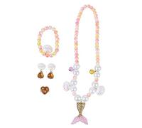 VICASKY Gioielli Per Ragazzo Collana Sirena Anello e Clip Per Orecchie Accessorio Per Feste e Special Occasion