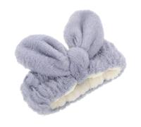 VICASKY Graziosa fascia per capelli con orecchie di coniglio da donna, fascia elastica per la cura della pelle e il trucco per il lavaggio del viso e maschere per il viso, accessorio per routine di
