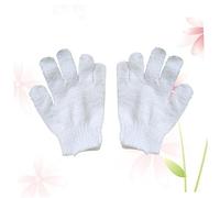 VICASKY Guanto Esfoliante da Bagno Guanti per Scrub Corpo Five Fingers Guanto per Scrub da Bagno Doccia Sauna per Uomo e Donna Bianco