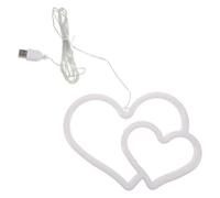 VICASKY Insegna al Neon a Forma di Cuore a LED USB Luce Decorativa per Festa degli Innamorati e Matrimoni Lampada Luminosa Romantica per Camera da Letto e Tavolo