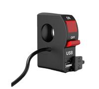 VICASKY Interruttore On/off per Manubrio, Interruttore Comando Luci, Abs Nero, 12v Ingresso, 5v Uscita, 2a, per Atv e Biciclette Elettriche, Facile da Installare