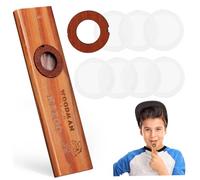 VICASKY Kazoo in Legno Strumento Partner Membrane Compatto e Leggero per Accompagnare Chitarra Violino Ukulele Facile da Suonare e Trasportare