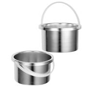 VICASKY Kit 2 Pezzi Vaso di Cera Dura in Lega di Alluminio 500ml, Contenitore Portatile e Comodo per Ceretta Professionale e Uso Domestico