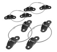 VICASKY Kit 4 Set Staffe Antiribaltamento Mobili in Metallo Resistente e Lega Ancoraggio Muro per Mobili di Peso Moderato come Comò Protezione per Ragazzo Ragazza in Casa