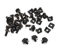 VICASKY Kit 40 Viti M6 X 14 Mm Dado in Gabbia e Rondella per Montaggio Rack Server, Accessori per Armadi Rete e Apparecchiature Studio, Antivibrazioni, Compatibile Rack Standard, Nero