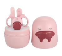 VICASKY Kit la Cura delle Unghie Bebé, Forbici, Lima e Pinzette, Custodia Graziosa, per Newborn e Infant, Rosa