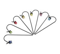 VICASKY Lanterna Miniatura Luminosa con Ganci da Pastore 7 Pezzi Accessori per Fatati Decorazioni da Micro Paesaggio per Casa delle Bambole e Terrari