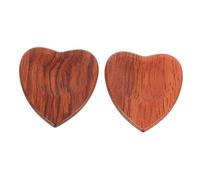 VICASKY Leggerezza per Chitarra Forma a Cuore in Legno Massello Accessori per Chitarra Acustica ed Elettrica 2 Plettri Colore Marrone e Suono Nitido