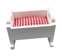 VICASKY Letto in Miniatura Per Casa Donne Accessori Casa Delle Bambole Lettino Bianco Con Materasso Chic E Salvaspazio Per Oggetti Da Collezione E Decorazione