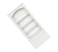 VICASKY Libreria in miniatura in legno per la casa delle bambole Elegante Mobili con display bianco per decorazioni per la casa delle bambole e accessori per la casa durevole e pratica per la