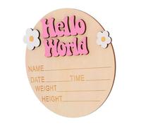 VICASKY Lista della crescita Carta commemorativa personalizzata Asilo Nuovo annuncio pietra miliare Cartello di annuncio per una ragazza neonata segni in legno