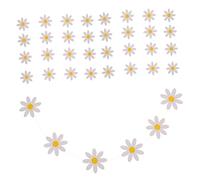 VICASKY Little Daisy disegna la bandiera rosa festone di compleanno ghirlande con imbottitura da parete, decorazione per matrimoni, margherite, bandierine da appendere in carta bianca
