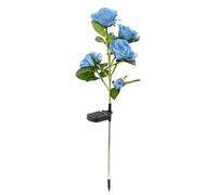 VICASKY Luce Solare a LED per Esterni a Forma di Rosa 7 Teste, Lampada da Giardino Ornamentale da Inserimento nel Terreno per Prato, Decorazione Luminosa Solare per Terrazze e Vialetti