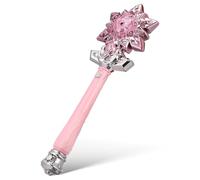 VICASKY luminosa a forma di fiocco di neve con funzione spray, per cosplay, per ragazze e feste invernali senza batterie, design rosa