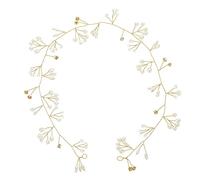 VICASKY Lungo fascia per capelli da sposa con perle di cristallo, realizzata a mano, per matrimoni, accessori per capelli per la giornata
