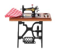 VICASKY Macchina da cucire Retrò In Miniatura Per La Casa Doll Decorazione Casa Modello Marrone Accessori Elegante Per Progettazione Creativa E Fotografia Per Accessori E Progetti Della Bambola