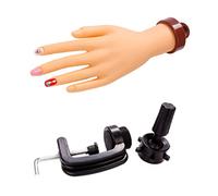 VICASKY Mano flessibile per unghie per la progettazione delle unghie, esercizio a mano sbagliata con supporto per praticare nail art per principianti e professionisti, modello di allenamento perfetto