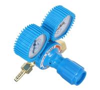 VICASKY Manometro Regolatore di Ossigeno per Bombola Gas Doppio Display, Riduttore di Pressione Antiurto in Ferro Resistente alla Corrosione, Compatto e Portatile per Saldatura e