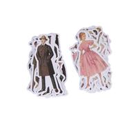VICASKY Manuale-Sticker Retro Figure Moda Adesivi 2 Confezioni Scrapbooking Per Journaling Artigianato